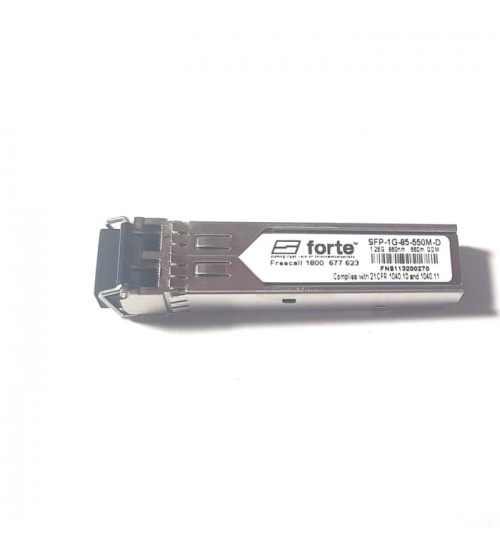 Forte SFP 1000Base SX SFP 1.25G/1.0625G 850nm VCSEL MMF 550m LC with DDM - SFP-1G-85-550M-D